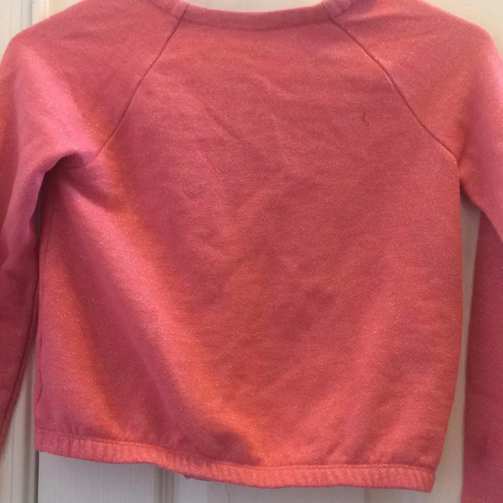 FINAL MARKDOWN Girls zip front French terry jacket medium